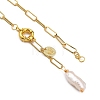 Natural Baroque Pearl Keshi Pearl Lariat Necklaces NJEW-JN03042-8