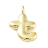 Rack Plating Brass Balloon Letter Pendants LS-KK-C050-01G-T-1