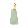 Natural Green Aventurine Pendants G-C045-01G-G-2