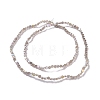 Transparent Electroplate Glass Beads Strands GLAA-E036-06B-3