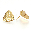 Brass Ear Stud Findings KK-S336-21G-2