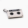 Two Tone 304 Stainless Steel Cassette Tape Pendants STAS-E090-45B-3