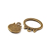 Tibetan Style Kitten Theme Alloy Toggle Clasps X-MLF5053Y-3