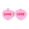 Opaque Resin Pendants RESI-N051-16B-1