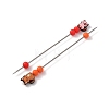 12Pcs 12 Styles Silicone Cat Shape Bead with Stainless Steel Knitting Needles AJEW-ME00026-2