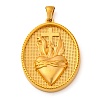 Religion Golden Tone 304 Stainless Steel Pendants STAS-K289-01G-02-1