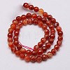 Natural Red Agate Beads Strands G-G581-6mm-22-2