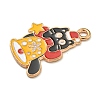 Christmas Kitten Alloy Enamel Pendants ENAM-I060-02A-2