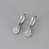 Valentine's Day Brass Clear Cubic Zirconia Hoop Earrings WG82BE5-02-2