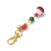 Christmas Santa Claus & Deer Handmade Glass Seed Beads Pendant Decorations HJEW-MZ00068-5