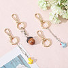 Alloy Swivel Lobster Claw Clasps & Spring Gate Rings HJEW-CA00006-02-4