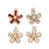 Rack Plating Brass Micro Pave Cubic Zirconia Pendants KK-C082-01G-1