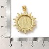 Rack Plating Brass Micro Pave Cubic Zirconia with Synthetic Opal Pendants KK-D088-27G-4
