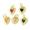 Brass Micro Pave Cubic Zirconia Pendants KK-U067-09G-1