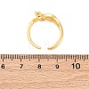 Brass Micro Pave Clear Cubic Zirconia Cuff Rings for Women RJEW-U047-10G-5