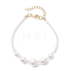 Round Natural Cultured Freshwater Pearl & Glass Beaded Bracelets & Necklaces & Dangle Earrings Sets SJEW-JS01366-3