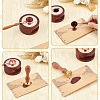 Brass Wax Seal Stamp with Wood Handle AJEW-WH0412-0268-3