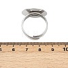 Flat Round Brass Pad Ring Settings MAK-S033-018P-NF-4