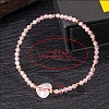 Natural Rose Quartz & Quartz Crystal Beads Stretch Bracelets for Women KL2694-2