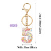 Number 5 Transparent Resin Keychains KEYC-TADJ0001-10E-2
