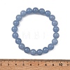 Natural Peru Angelite Round Beads Stretch Bracelets for Women Men BJEW-JB13863-4