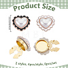8Pcs 2 Styles Alloy Cufflinks HJEW-PH02547-2