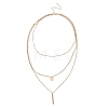 Alloy 3 Layer Necklaces for Women WG9523E-08-1