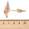 Electroplate Natural Spiral Shell Pendants SSHEL-Q100-38G-3