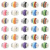 20Pcs Lantern-Shaped Striped Pattern Resin Rhinestone Beads KK-YW0003-92-1