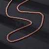 Brass Cuban Link Chain Necklaces for Women NJEW-D302-57RG-2