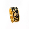 Stainless Steel Enamel Triquetra/Trinity Knot Finger Rings PW-WG80958-12-1