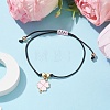 Alloy Enamel Clover Charm Bracelet BJEW-JB09962-03-2