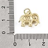 Brass Micro Pave Black Cubic Zirconia Charms CU-L001-18G-05-3