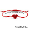 Handmade Minimalist Woven Heart Friendship Adjustable Polyester Cord Bracelets for Unisex LU3037-4