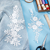 4Pcs 2 Styles Flower Polyester Embroidery Sew on Ornament Accessories PATC-GF0001-99-4