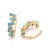 Cubic Zirconia Star Cuff Earrings EJEW-A069-17G-B-2