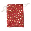 Gold Stamping Christmas Velvet Storage Bags ABAG-Q053-01A-01A-1