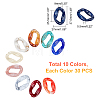   300g 10 Colors Acrylic Linking Rings OACR-PH0001-55-2