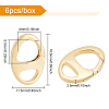 6Pcs Brass Spring Gate Rings KK-BC0009-99-2