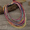 Bohemian Style Imitation Leather Cord Multi Layered Necklaces FS-WGA8CEB-03-1