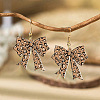 Teachers' Day Acrylic Dangle Earrings EJEW-I325-01G-01-1