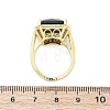 Brass Micro Pave Clear Cubic Zirconia Cuff Rings for Women RJEW-A062-04G-3