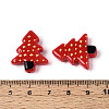 Christmas Printed Opaque Resin Beads RESI-N043-27B-3