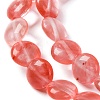 Cherry Quartz Glass Beads Strands G-T047-A11-01-4