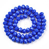 Opaque Solid Color Glass Beads Strands EGLA-A034-P10mm-D32-2