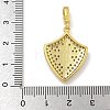 Rack Plating Brass Micro Pave Cubic Zirconia Pendants KK-I718-10G-02-3