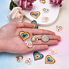 Kissitty 20Pcs 5 Style Heart Alloy Enamel Pendants ENAM-KS0001-08-6