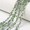 Electroplate Transparent Glass Beads Strands EGLA-A034-T6mm-M06-1