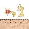 Brass Enamel Pendants KK-K417-06G-3