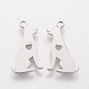 201 Stainless Steel Puppy Pendants STAS-S105-T443-2